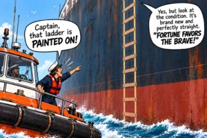 Pilot Ladder Inspection — ShipUniverse maritime funny
